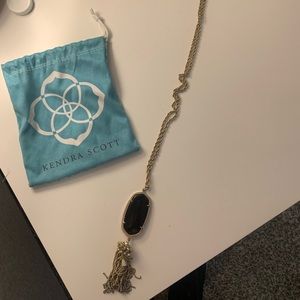 Kendra Scott Rayne Gold Pendant Necklace in Black